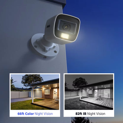5MP Smart Light Video Surveillance Cameras 5MP Bullet Cameras Audio Recording Outdoor Weatherproof Security Cameras