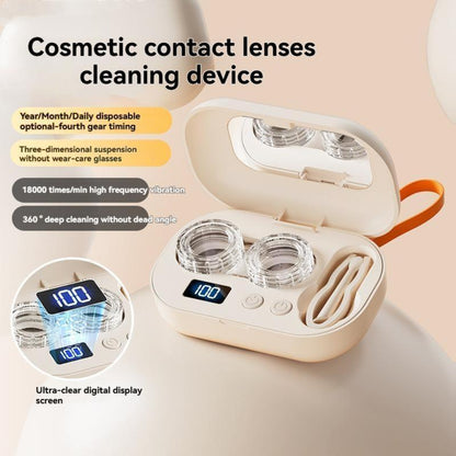 Rechargeable Contact Lens Cleaner with Vanity Mirror 
